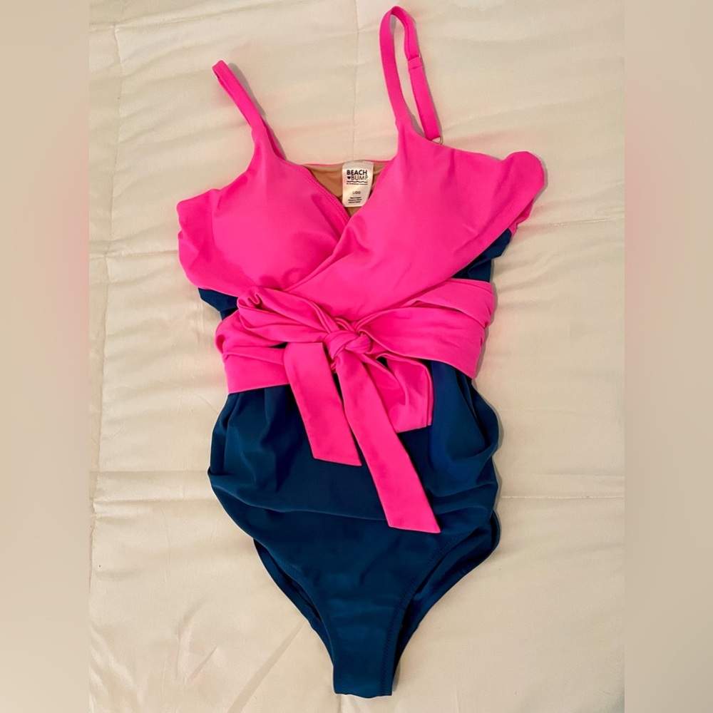 Beach Bump Maternity Wrap One Piece Swimsuit